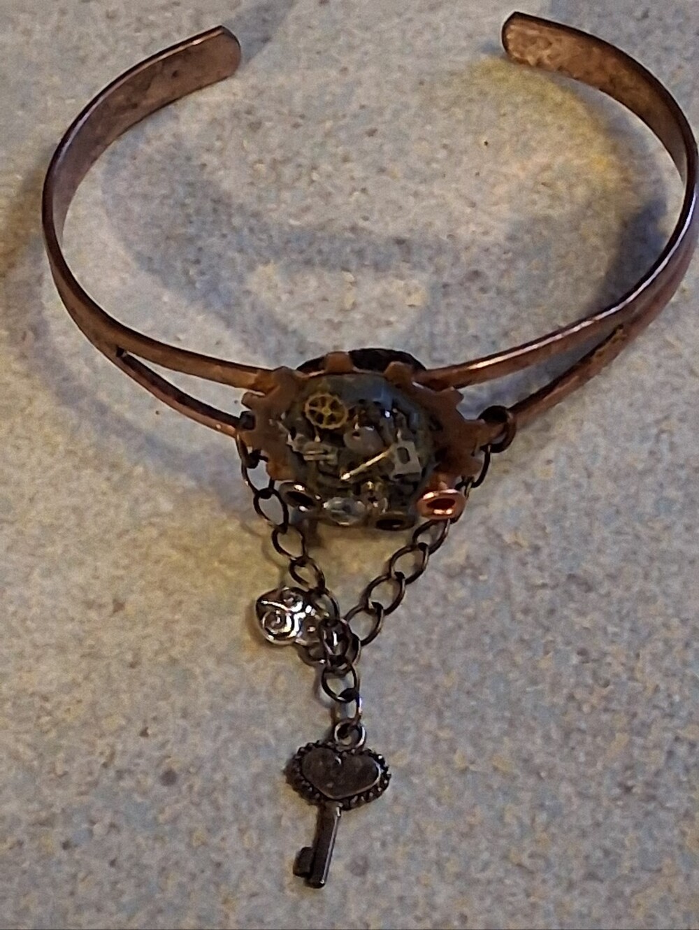 Steam Punk Artisian Made Copper Bracelet